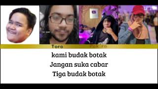 TBB - Tiga budak botak lyrics video ft. Nurul  [ Equal Monster parody ]