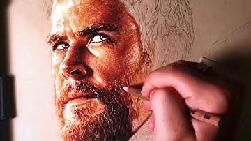 Drawing Thor - (Chris Hemsworth, Thor: Ragnarok) | Speed Drawing
