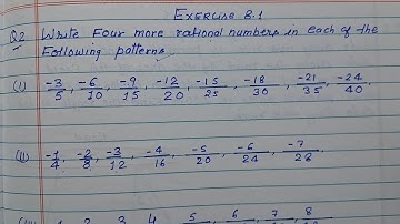 Class 7 - Exercise 8.1 - Q 2 | Write four more rational number in each of the following pattern