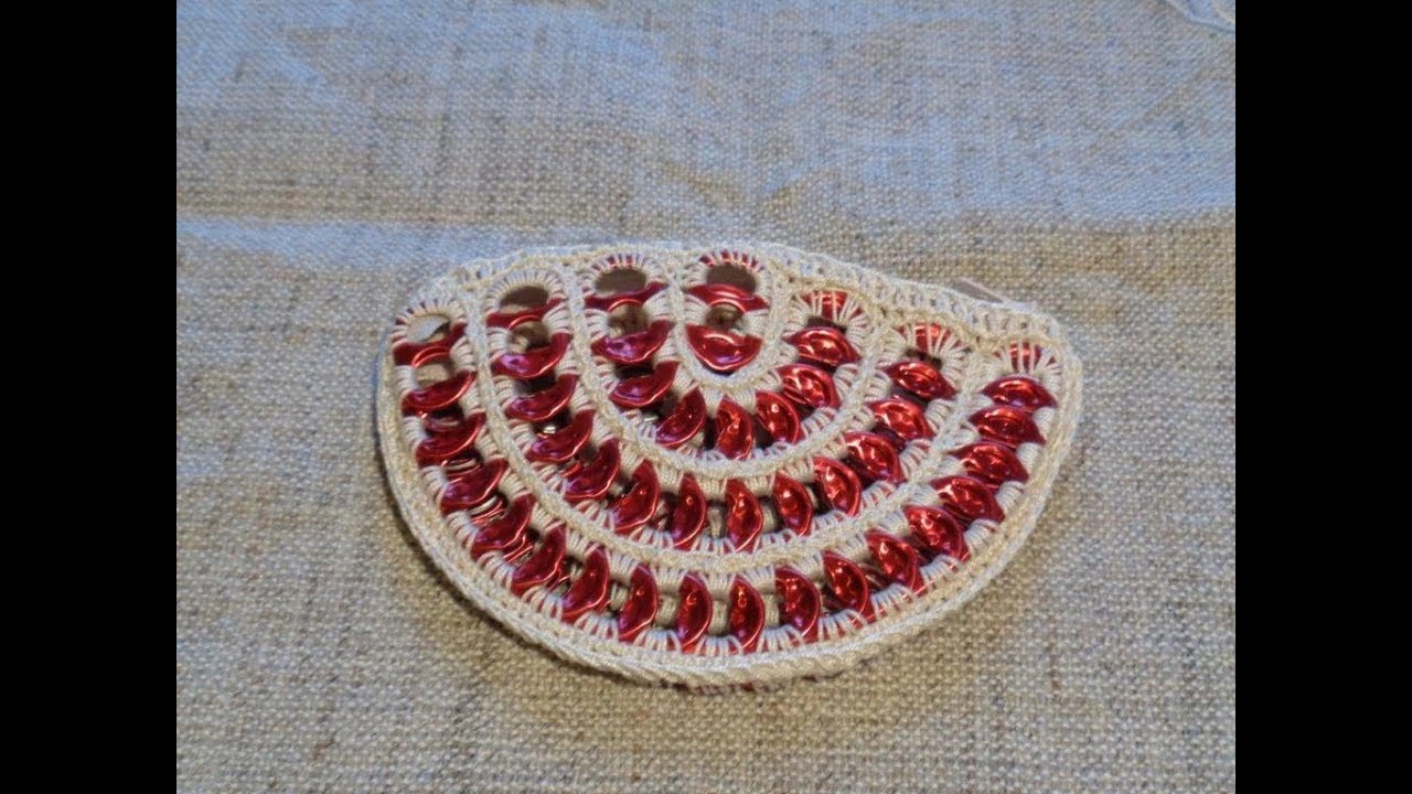 Monedero rojo con anillas de lata DIY
