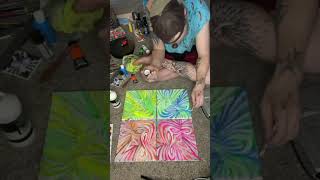 Art process Timelapse OP art