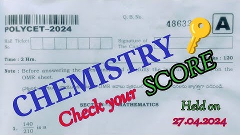 AP Polycet 2024// Chemistry key with analysis