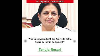 7Th July Current Affairs