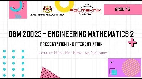 DBM 20023 PRESENTATION 1 DIFFERENTIATION