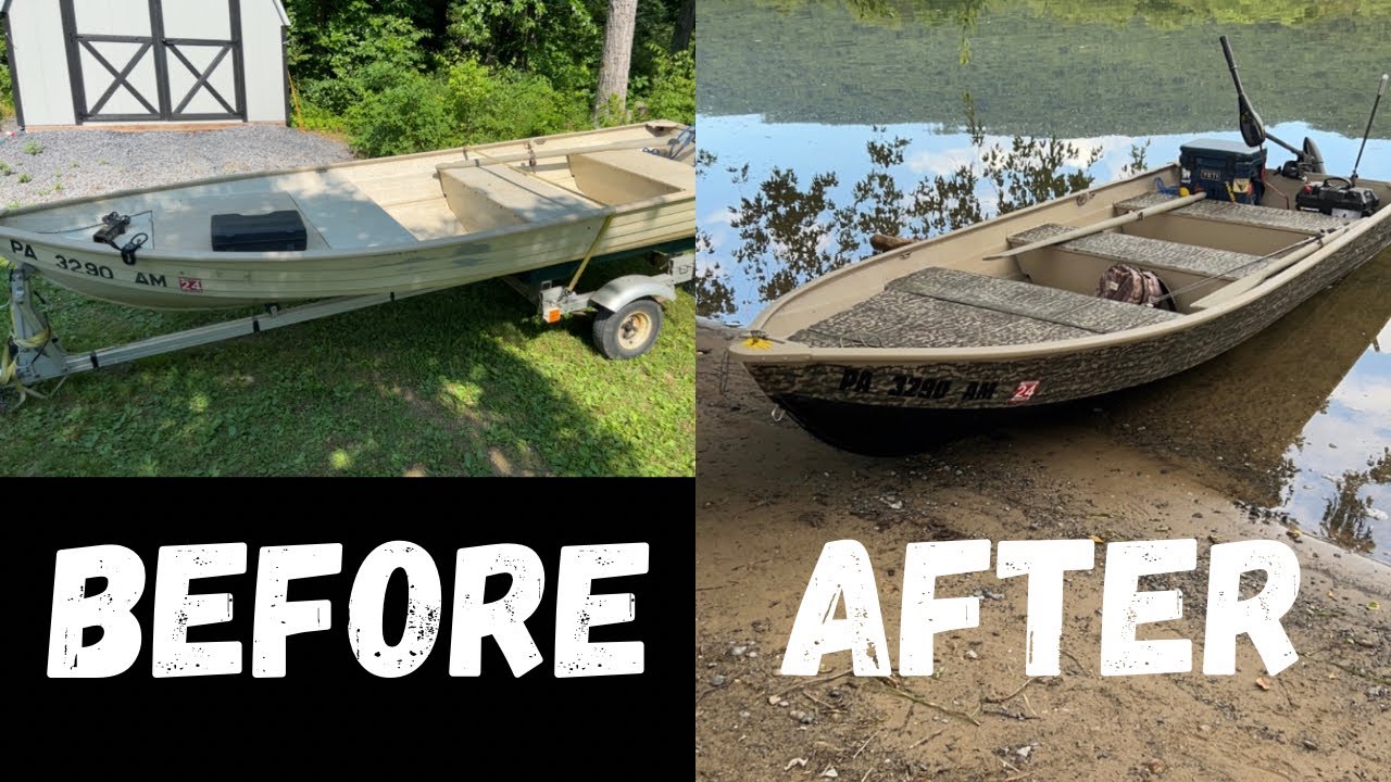 Cheap DIY Camo Jon Boat Paint Job YouTube
