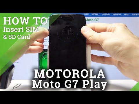 Motorola Moto G7 Play에 SIM 및 SD 카드 삽입 방법-Nano Sim / Micro SD 설치