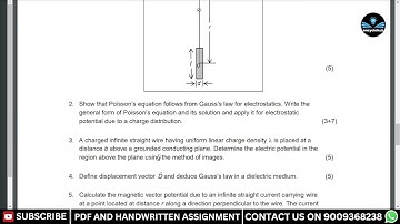Calculate the magnetic vector potential due to an infinite straight current carrying wire at a point