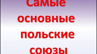 Урок польского. Польские союзы Урок польского. Польские союзы