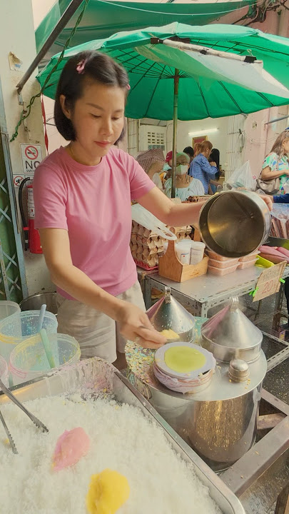 Colorful Thai Dessert you’ll only Find in Local Markets! 😍🤩😋 🍡