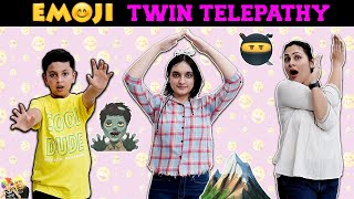 EMOJI TWIN TELEPATHY | Family Comedy Challenge | Emoji Challenge 5 | Aayu and Pihu Show image