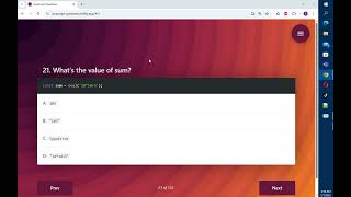 JavaScript Quiz Questions 21–30 (in Greek)