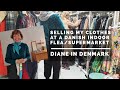 Selling my decluttered clothes at a Copenhagen indoor flea market /supermarket! Lidkøb, Denmark