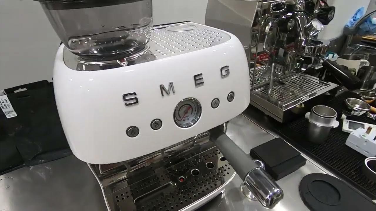 SMEG Cream Semi-Automatic Coffee and Espresso Machine with Milk Frother