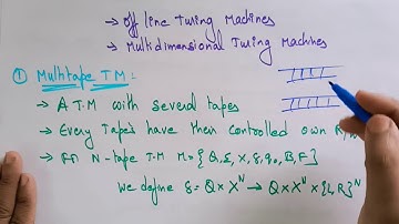 Variants of TM | MultiTape & Non Deterministic | Part-1/2  | TOC | Lec-92 | Bhanu Priya