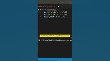 Merge Python Dictionaries (New Trick🤯) #pythonprogramming