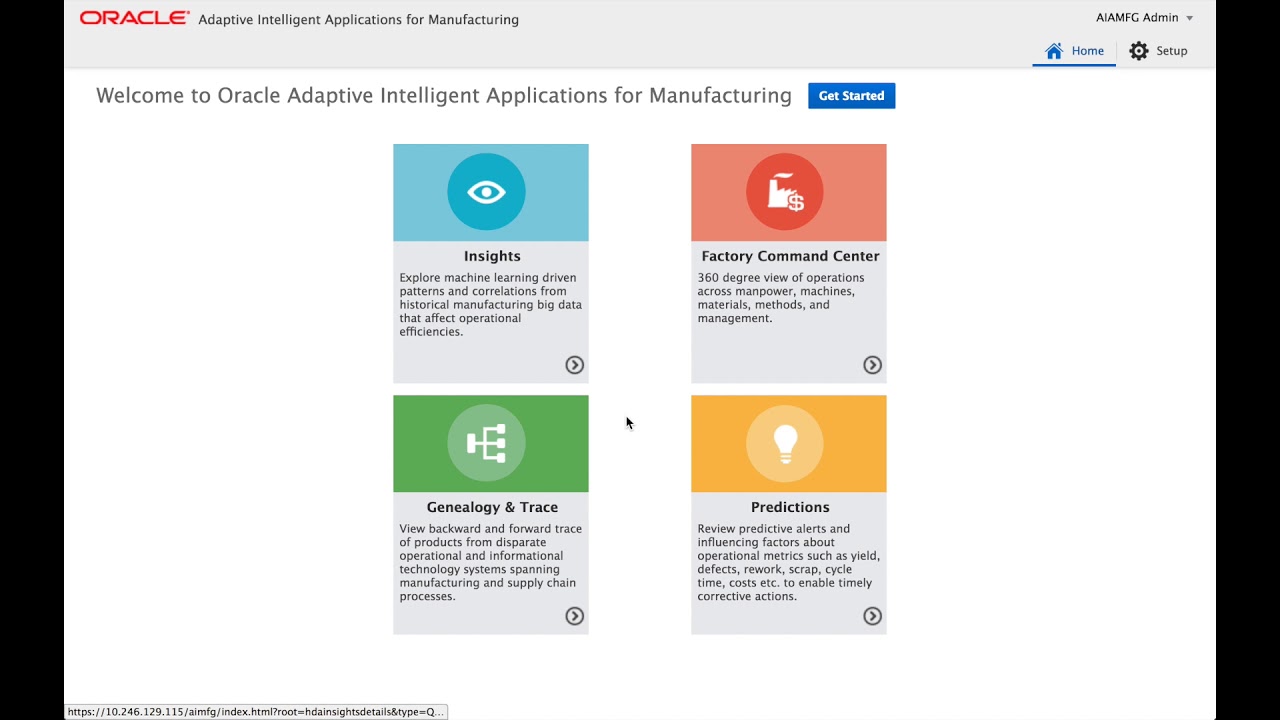 Oracle Adaptive Intelligent App for Manufacturing Functional Overview ...