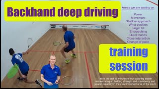 Squash analysis - Deep backhand training