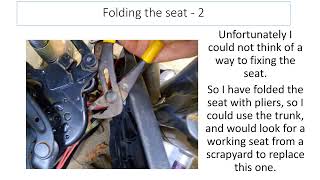 Renault Grand Scenic 2007 rear (third) row seat removal and inspection