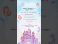 Mermaid themed birthday invitation🧜‍♀️#1stbday #birthdayinvitation #einvites #mermaidtheme #ytshort
