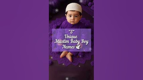 5 Unique Muslim Baby Boy Names💜with Meanings | Best Islamic Baby Names 2025 |#shorts