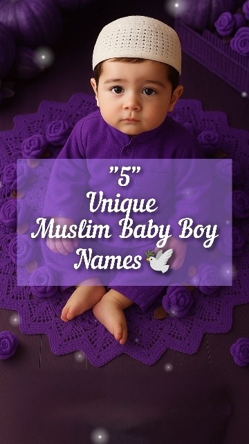 5 Unique Muslim Baby Boy Names💜with Meanings | Best Islamic Baby Names 2025 |#shorts