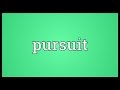 Pursuit meaning