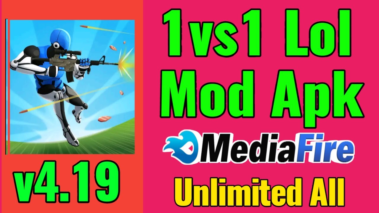 1v1 LoL v4.19 mod apk god mode, unlimited ammo, ESP