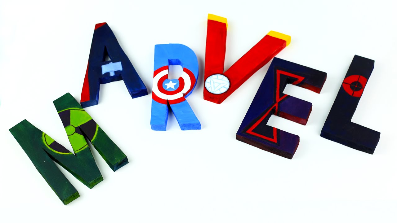  DIY  Avengers Room  Decor  3D Letters YouTube