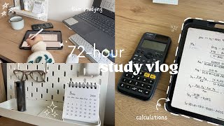 STUDY VLOG | 72-hours of studying, realistic studying schedule, note taking