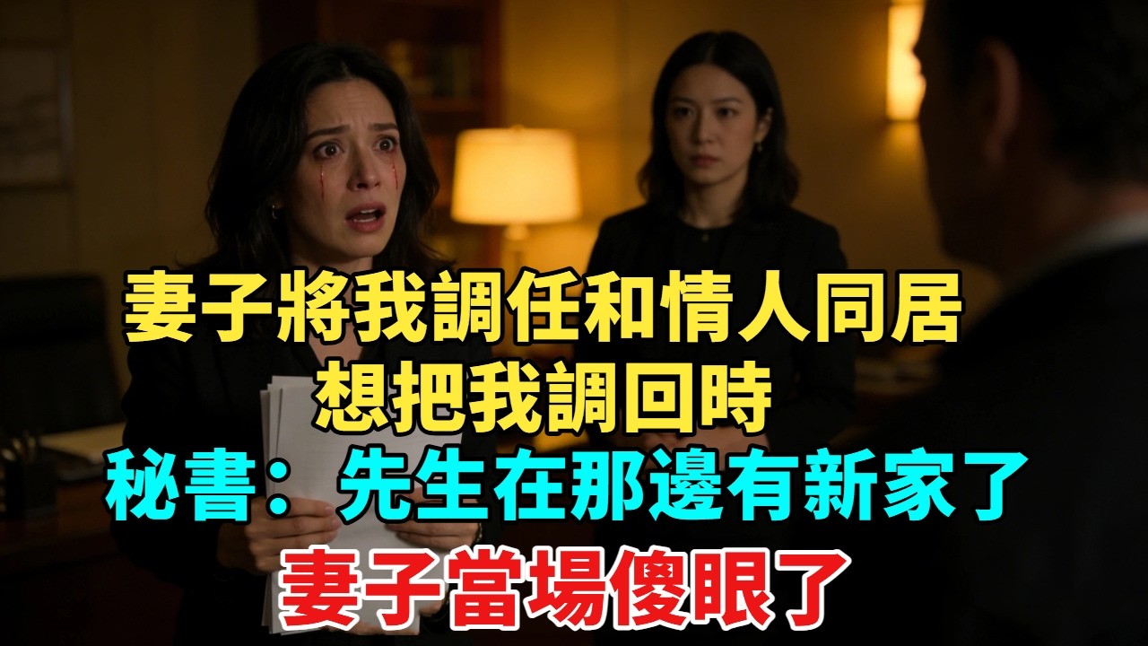 妻子將我調任和情人同居，想把我調回時，秘書：先生在那邊有新家了，妻子當場傻眼#小説#故事頻道#愛情故事#现代#故事