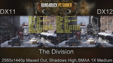 The Division DX11 VS DX12 Performance 1440P | GTX 1080 | i7 5960X 4.5GHz