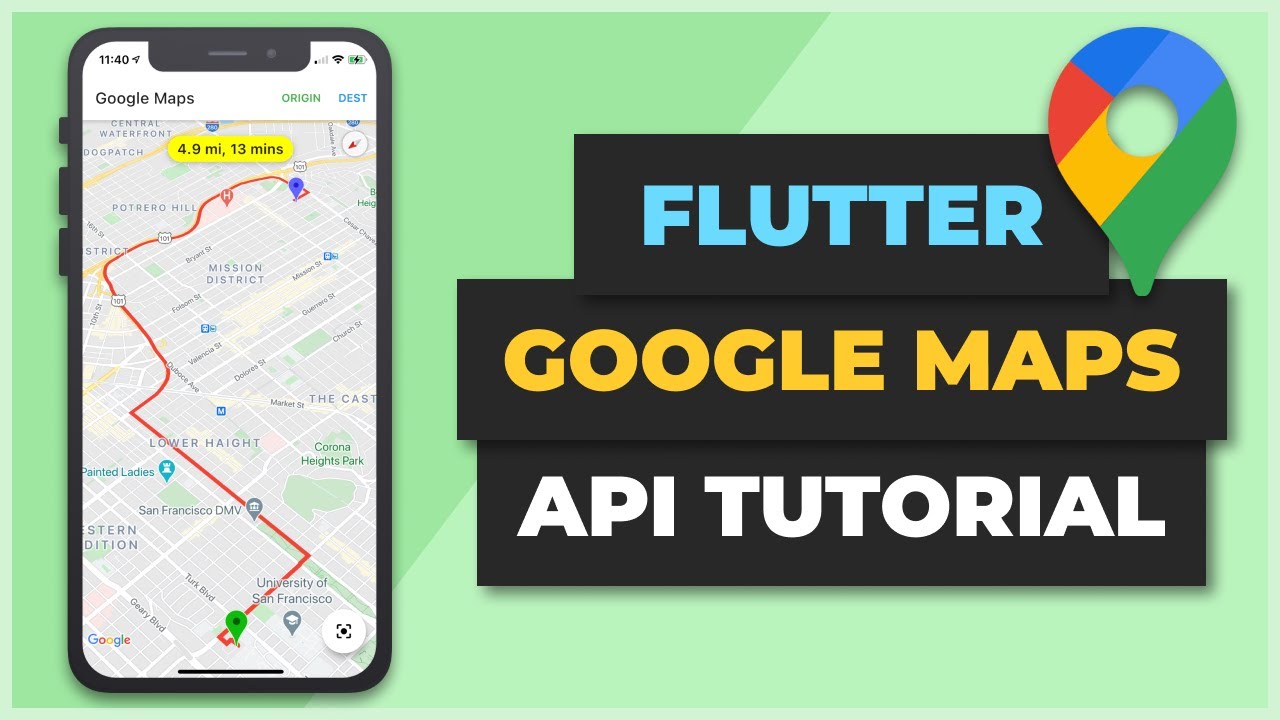 Flutter Google Maps Api Tutorial | Markers, Polylines,  Directions Api