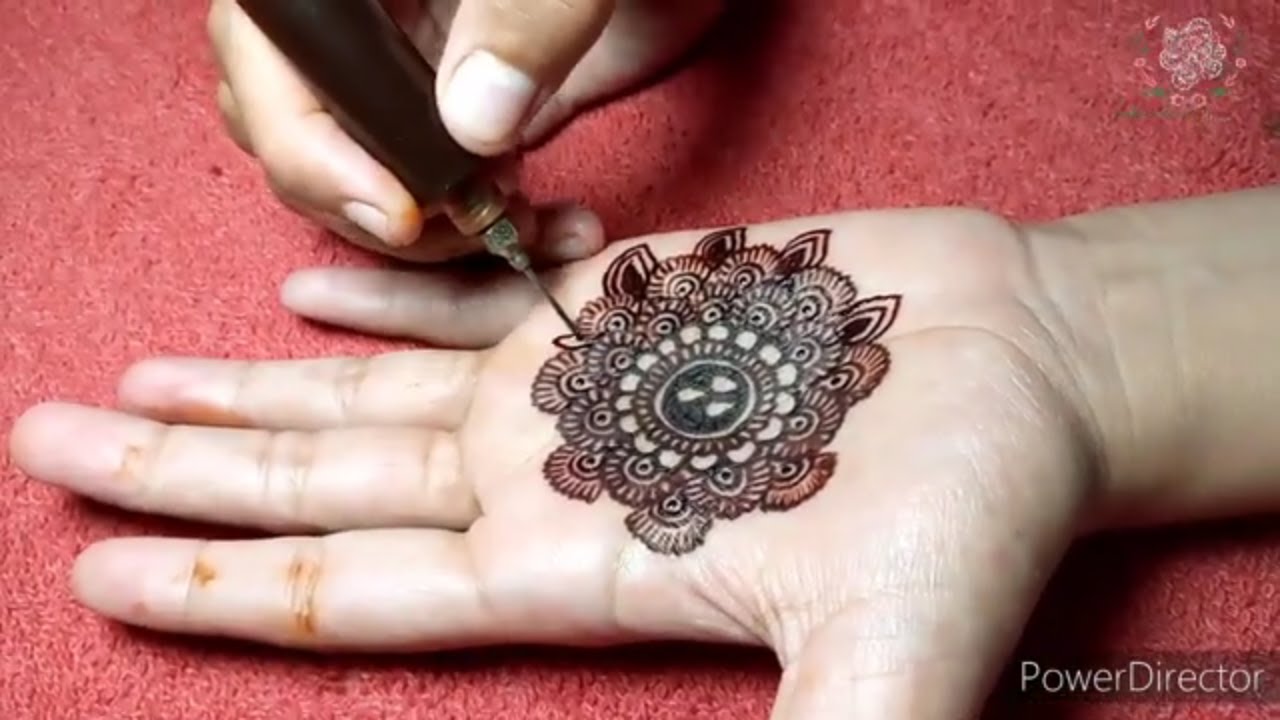 Beautiful front hand tikki mehndi design - YouTube