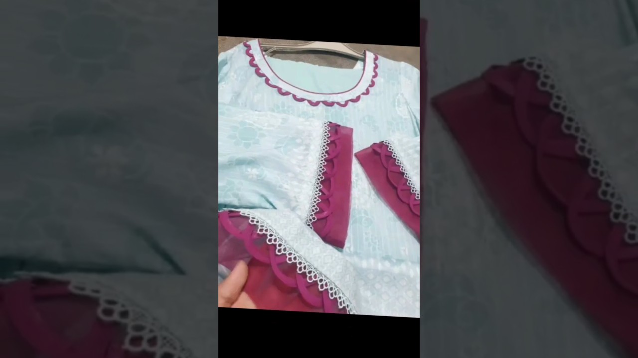 latest and trendy neck and sleeves designs for Eid party wear stylewithrashi07