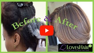 Natural Hair Color and Highlights: Before and After