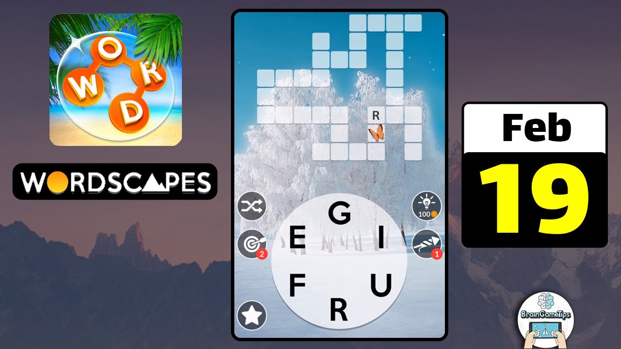 Wordscapes Daily Puzzle February 19 2022 Walkthrough YouTube