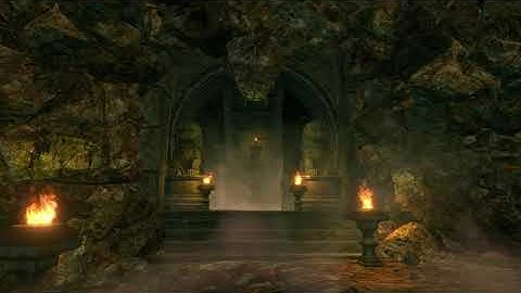 The Orient shelter   Free animated motion background   Cave scenery animation