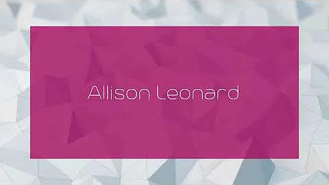 Allison Leonard - appearance