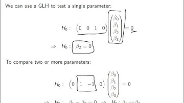 General Linear Hypothesis Testing