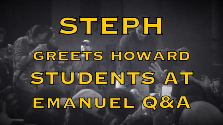 Steph Curry greets Howard U. students after Emanue...