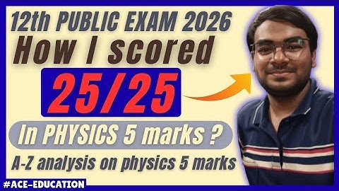 Ace the Physics 5 marks !! 💥 | How I scored 25/25 In TN 12th physics 5 marks !!? A to Z analysis 