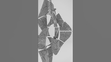 Recursive Voronoi fracturing applied to a Tranguloid Trefoil surface #houdini #vex #redshift3d