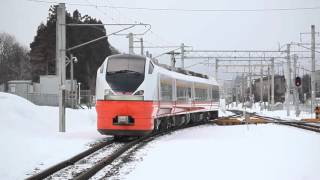 奥羽本線 E751系2044M特急つがる4号 新青森駅発車 2016年3月12日