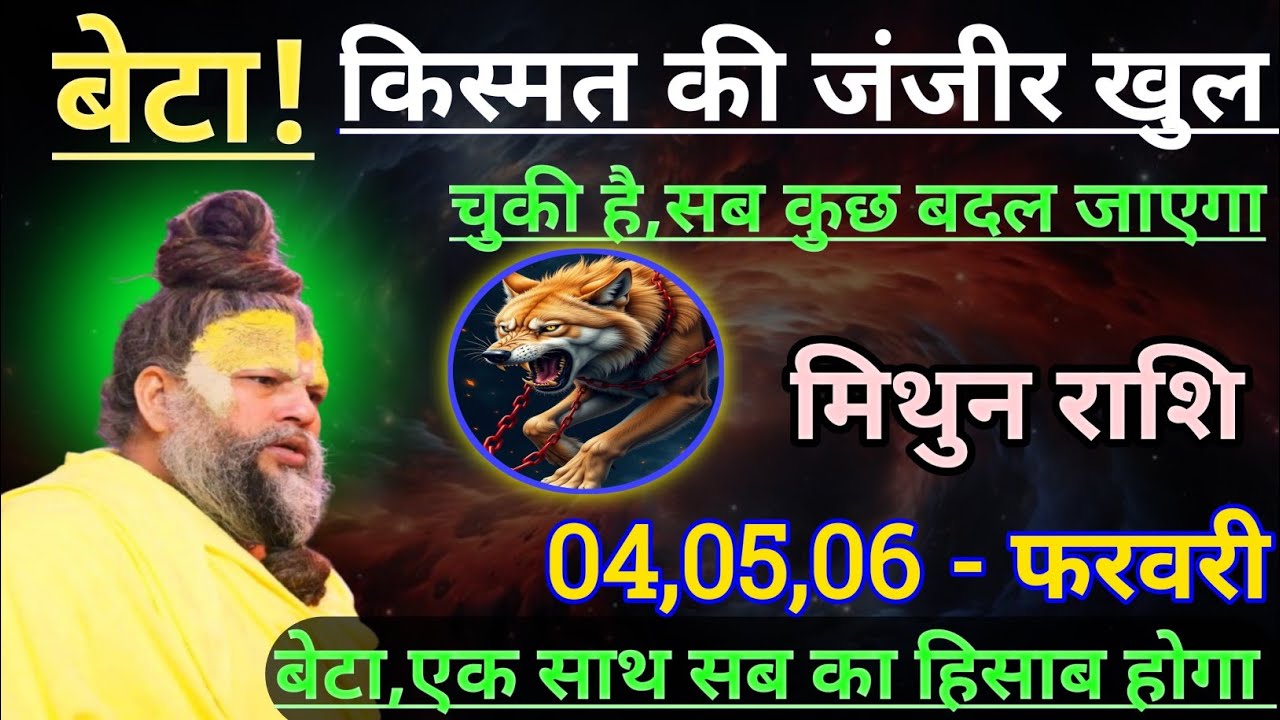 मिथुन राशि बेटा किस्मत की जंजीर खुल चुकी है सब कुछ बदल जाएगा/mithun rashi,gemini ♊♊♊