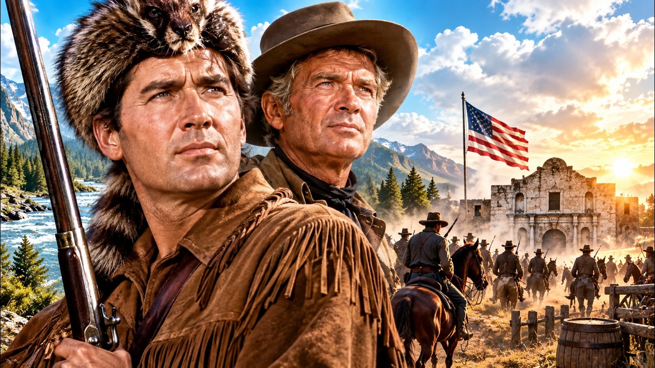 ⁣Fess Parker & Buddy Ebsen in One of the Most Exciting Western Adventures of the 1950s