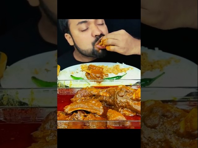 Unlimited Mutton Curry Eating Challenge 🍖 #mukbang #indianfood