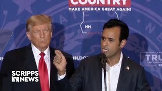 Vivek Ramaswamy endorses Trump during New Hampshire campaign event