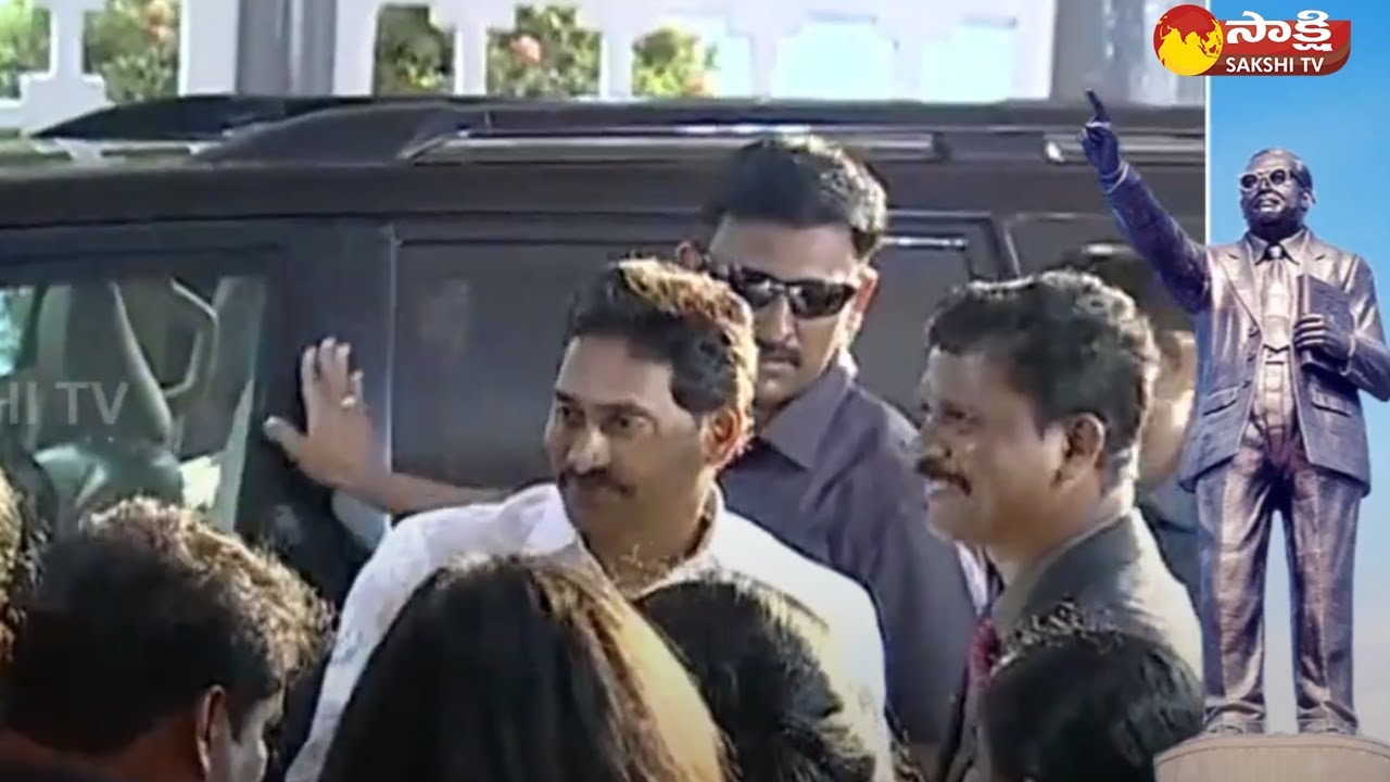 CM Jagan At Vijayawada | Dr BR Ambedkar Statue Inauguration | Statue Of ...