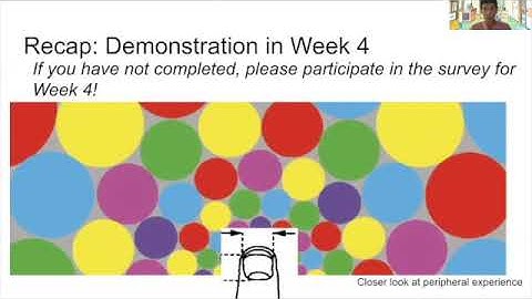 Week 5 The neural basis of consciousness : eyes, early visual system and consciousness