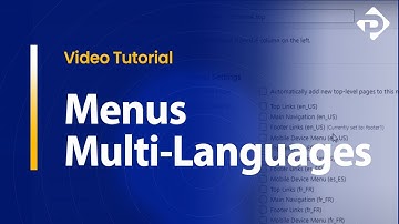 WordPress Menu Setup - Multiple Languages